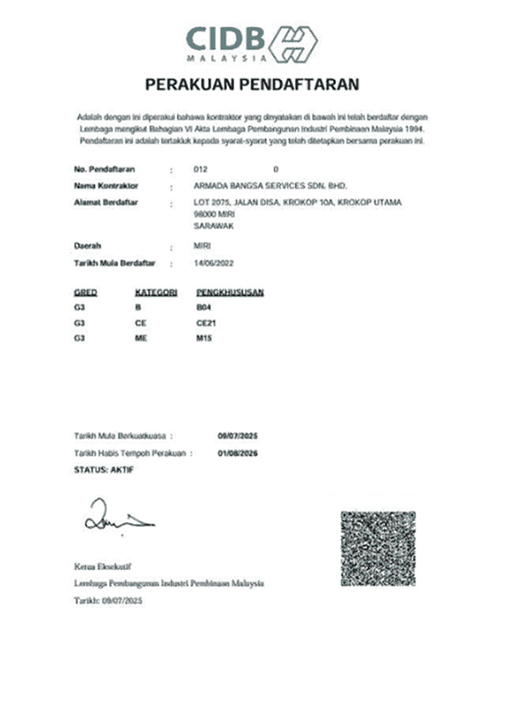 CIDB Certification